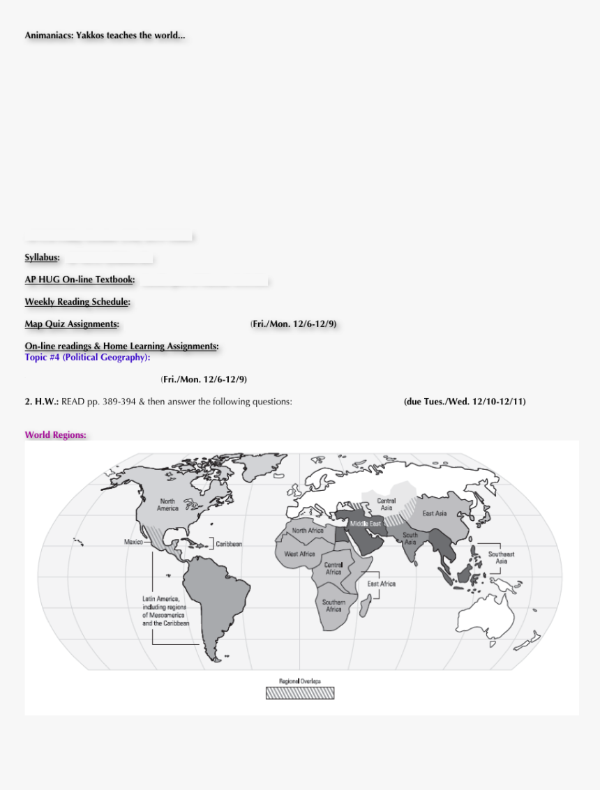 Yakkos Teaches The World 

















aptcr Friday - College Board World History Map, HD Png Download