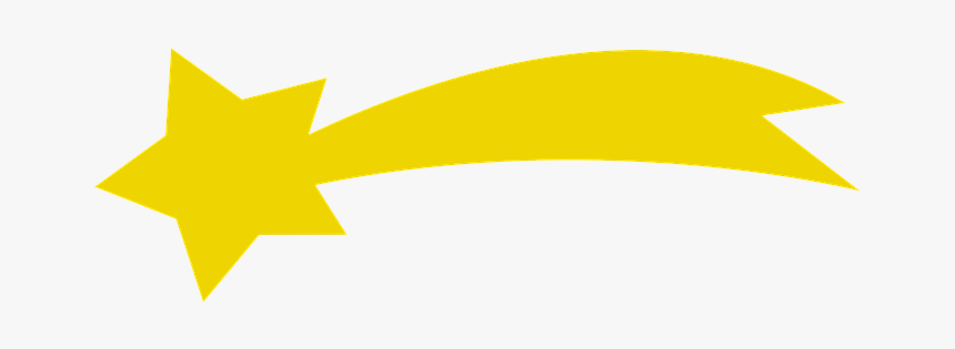 Star, Comet, Yellow, Crib, Christmas, Light - Comet Silhouette, HD Png Download