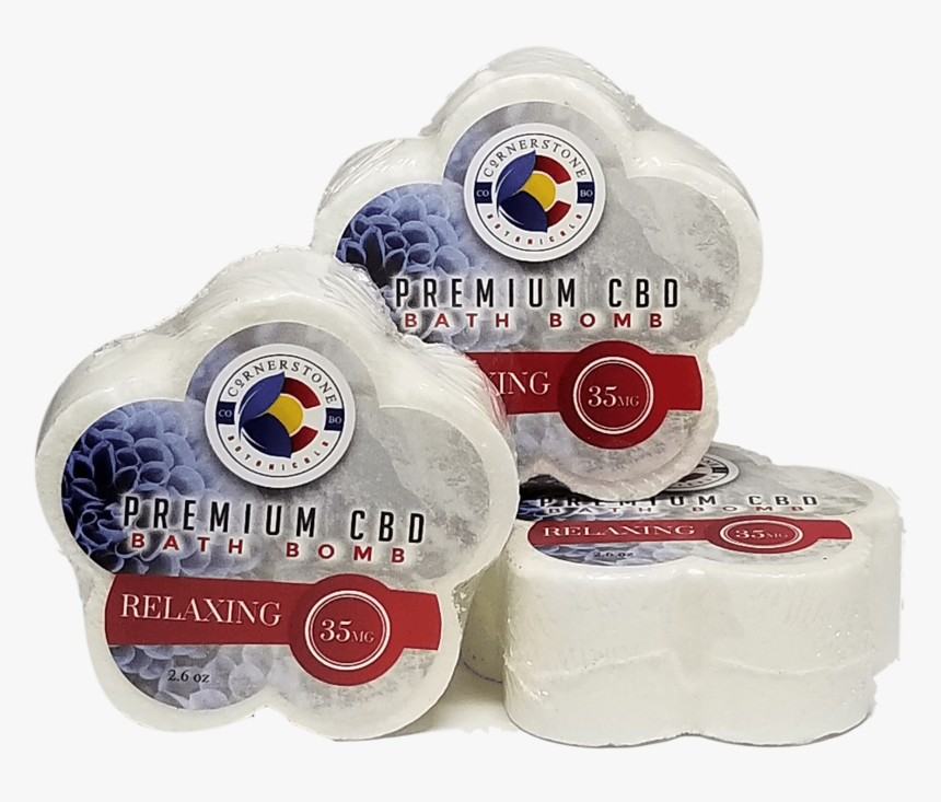 Premium Cbd Hemp Bath Bombs From Cornerstone Botanicals - Label, HD Png Download