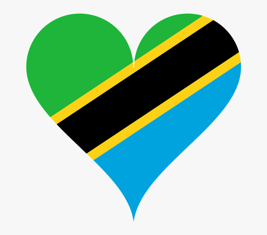 Heart, Love, Tanzania, East Africa, Heart Shaped, Flag - Love Tanzania Flag, HD Png Download