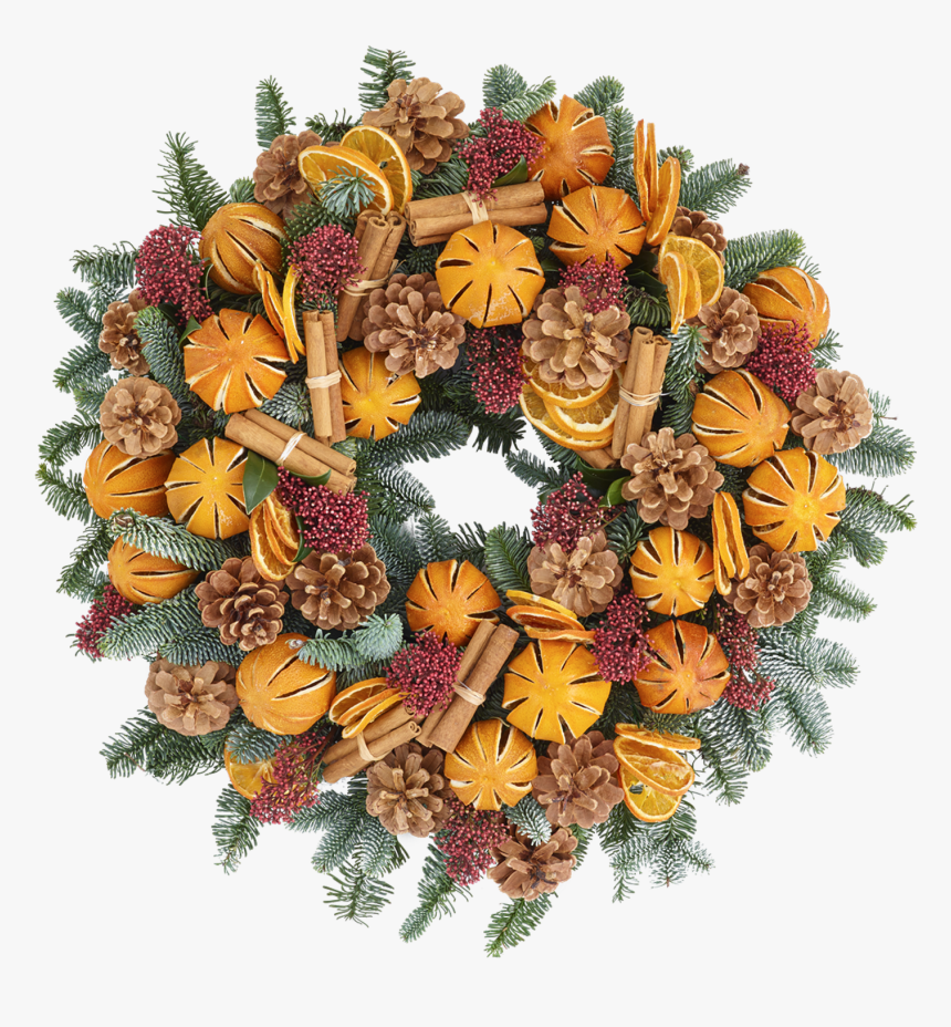 Traditional Christmas Door Wreath, HD Png Download