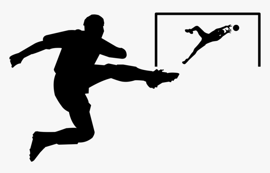 Football, Goalkeeper, Silhouette, Athlete, Ball, Catch - Girl Soccer Silhouette Png, Transparent Png