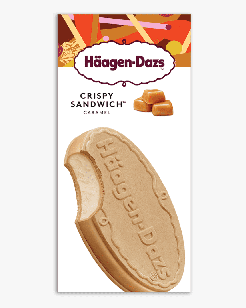 Crispy Sandwich Caramel Sh - Haagen Dazs Crispy Sandwich, HD Png Download