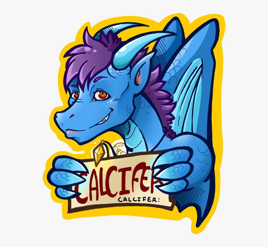 Calcifer Conbadge [by Crazy Go Lucky] - Cartoon, HD Png Download