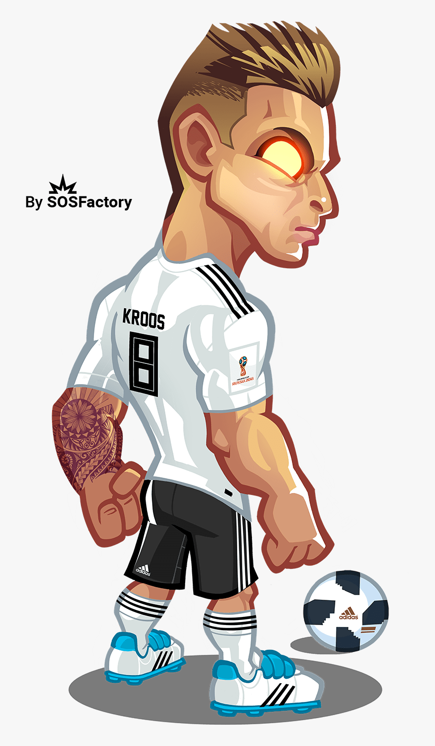 Toni Kroos Caricature - Caricaturas De Toni Kroos, HD Png Download
