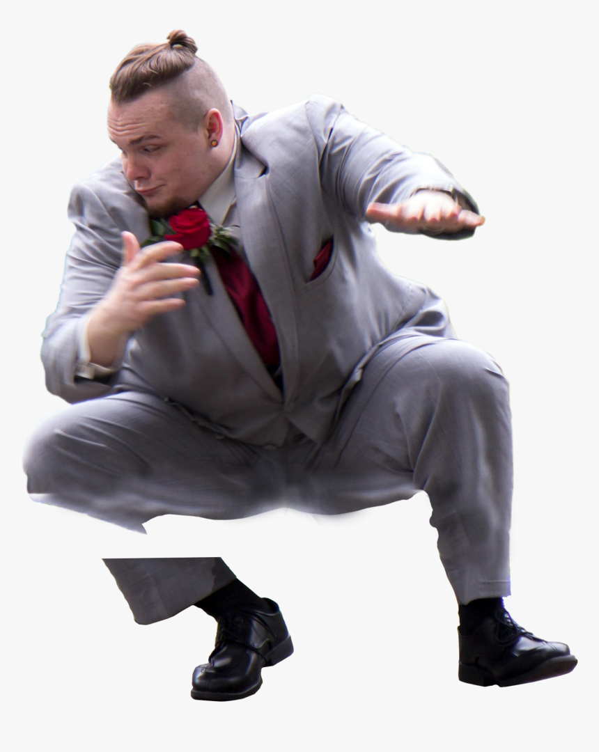 Harambe Png Cutout Banner Black And White - Squatting Slavs Cut Out, Transparent Png