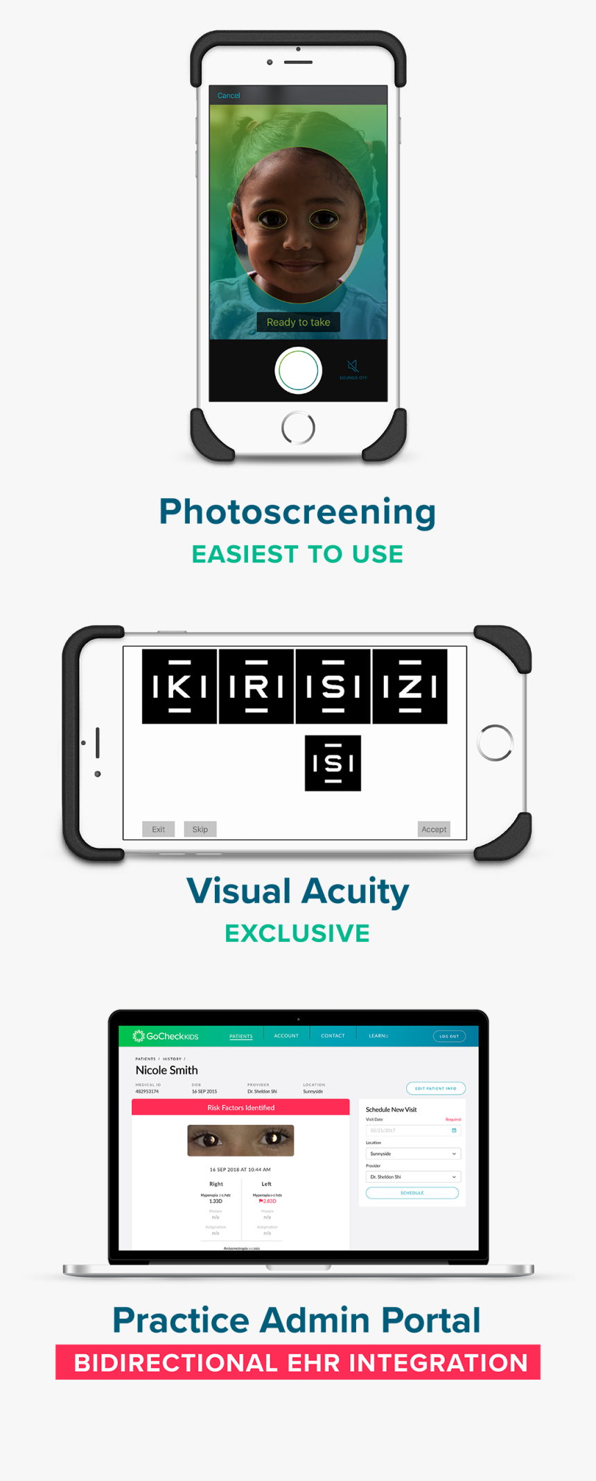Gocheck Kids Vision Screening Solution Product Montage - Iphone, HD Png Download