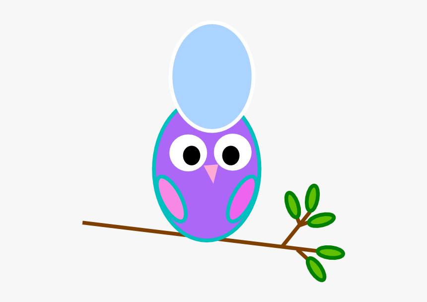 Purple Owl Blue Egg Svg Clip Arts - Owl Clip Art, HD Png Download