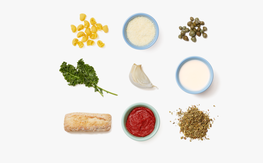 Lumaca Rigata Pasta With Capers & Garlic Bread - Roasting, HD Png Download