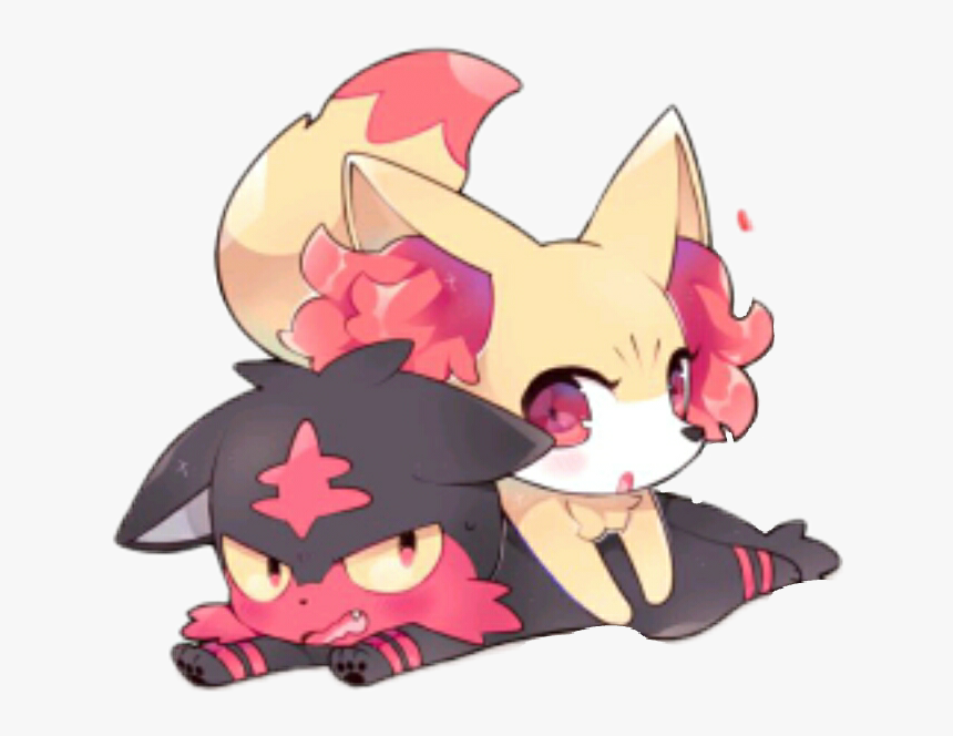 #pokemon #pokemonfire #litten #fennekin - Pokemon Litten Y Fennekin, HD Png Download