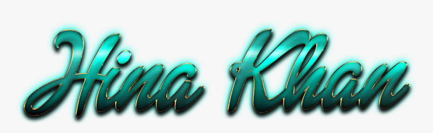 Hina Khan Decorative Name Png - Hina Khan Name, Transparent Png