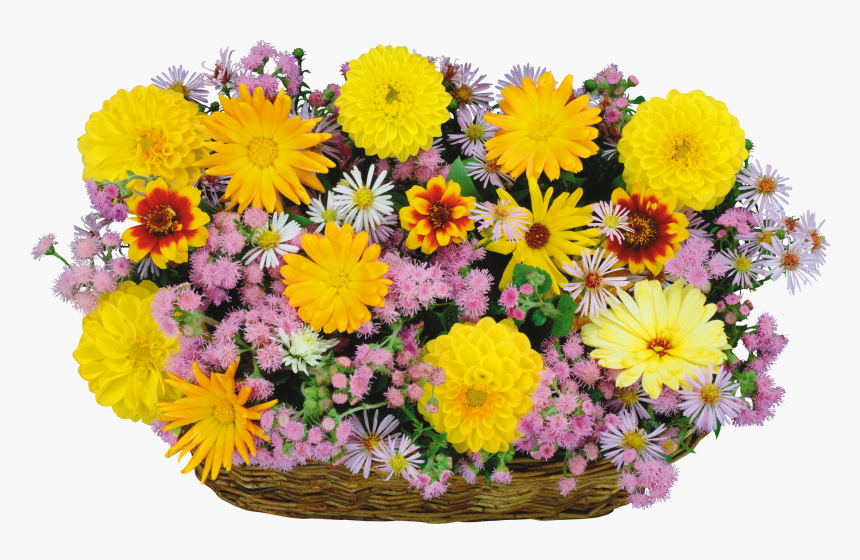 Large Transparent Flowers Basket Clipart M 1381788000 - Flower Basket Transparent, HD Png Download