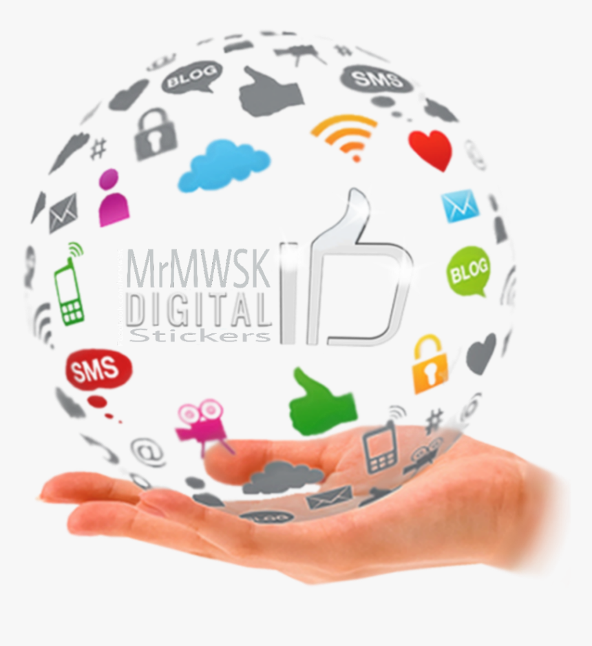 #mrmwsk #socialmedia #globe #galaxy #social #app #sticker - Social Media Activity, HD Png Download