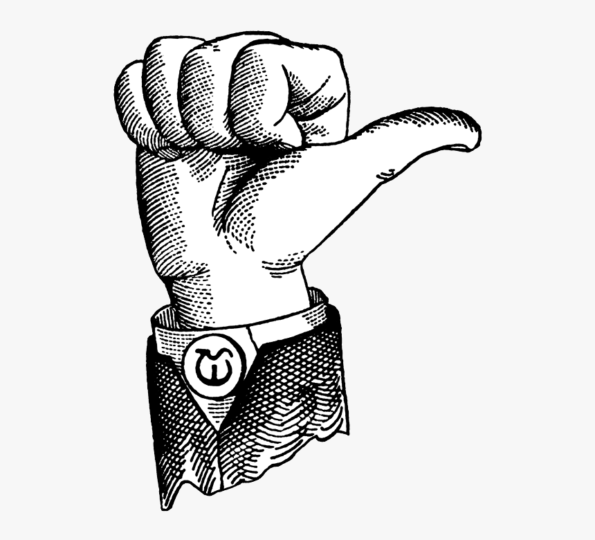 Presentation Paper People Hands - Vintage Thumbs Up Png, Transparent Png