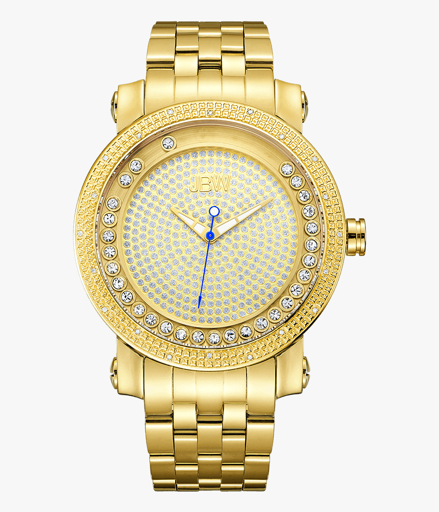 Jbw Hendrix J6338b Gold Gold Diamond Watch Front - Stainless Steel J6338b Watch, HD Png Download