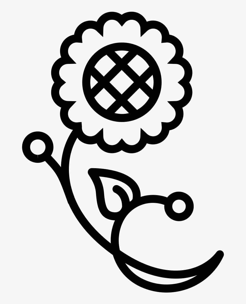 Flower On Branch - Mirror Image Design Drawing, HD Png Download