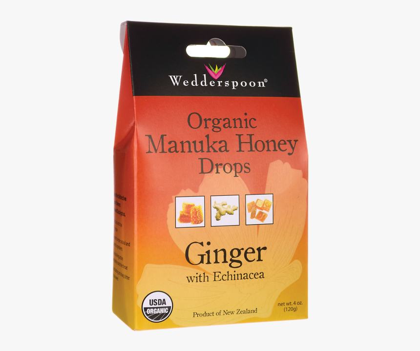Wedderspoon Organic Manuka Honey Drops Ginger With - Wedderspoon Manuka Honey Throat Lozenges, HD Png Download