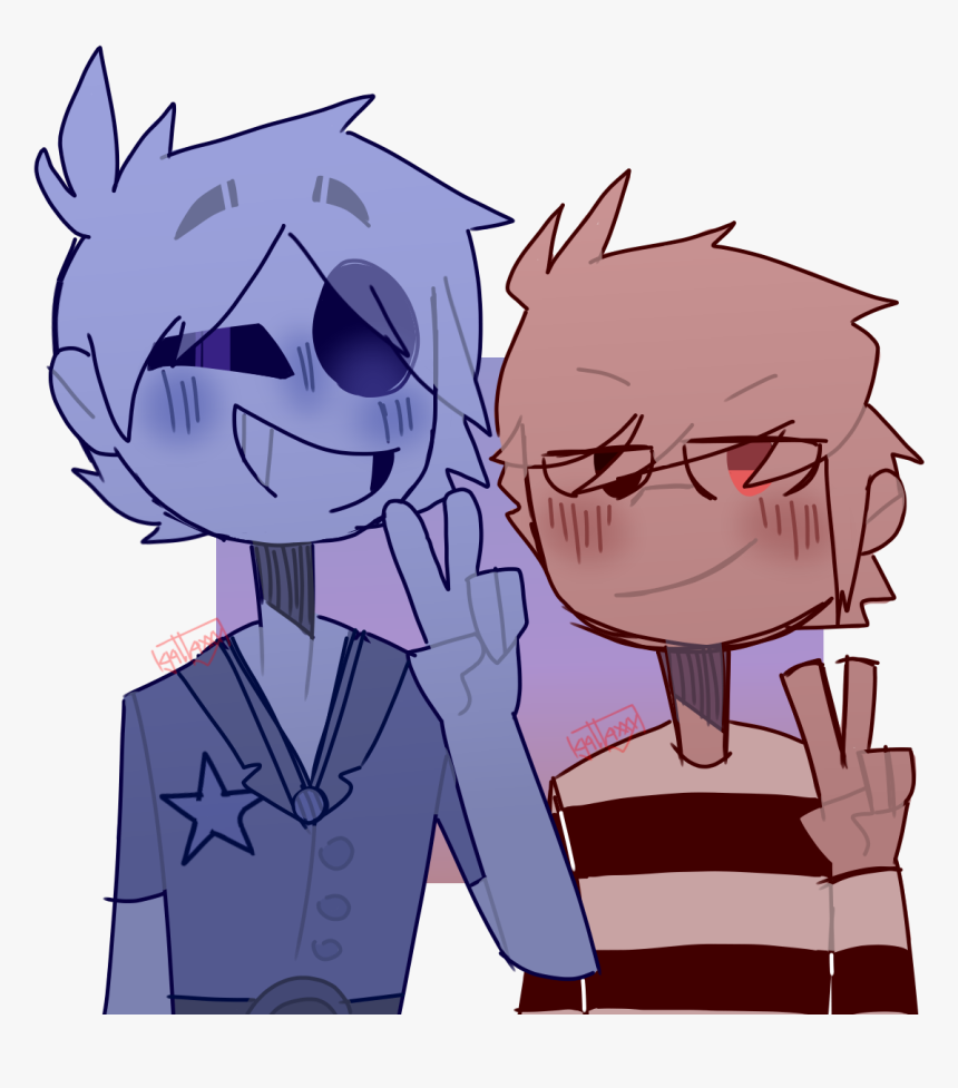 2d And Murdoc - Cartoon, HD Png Download