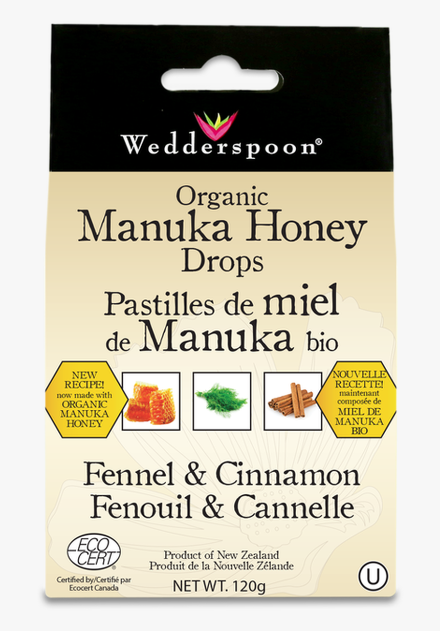 Wedderspoon Organic Manuka Honey Drop With Fennel & - Chocolate, HD Png Download