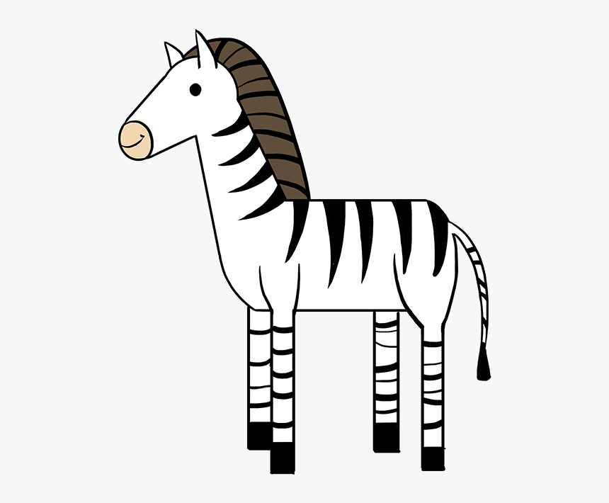 How To Draw Zebra - Easy Drawing Of A Zebra, HD Png Download