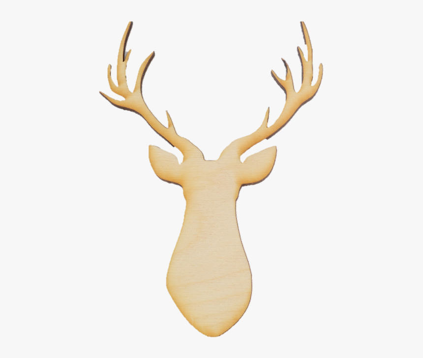 Deer Head Wood Cutout - Reindeer, HD Png Download