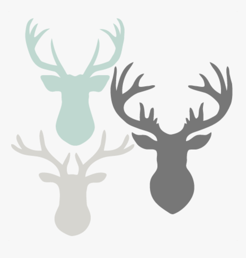 Deer Head Clipart Deer Head Set Svg Scrapbook Cut File - Buffalo Plaid Deer Svg, HD Png Download