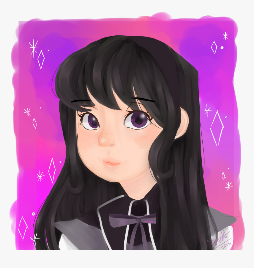 When Ever I’m Sad I Just Draw Homura Akemi To Cheer - Cartoon, HD Png Download