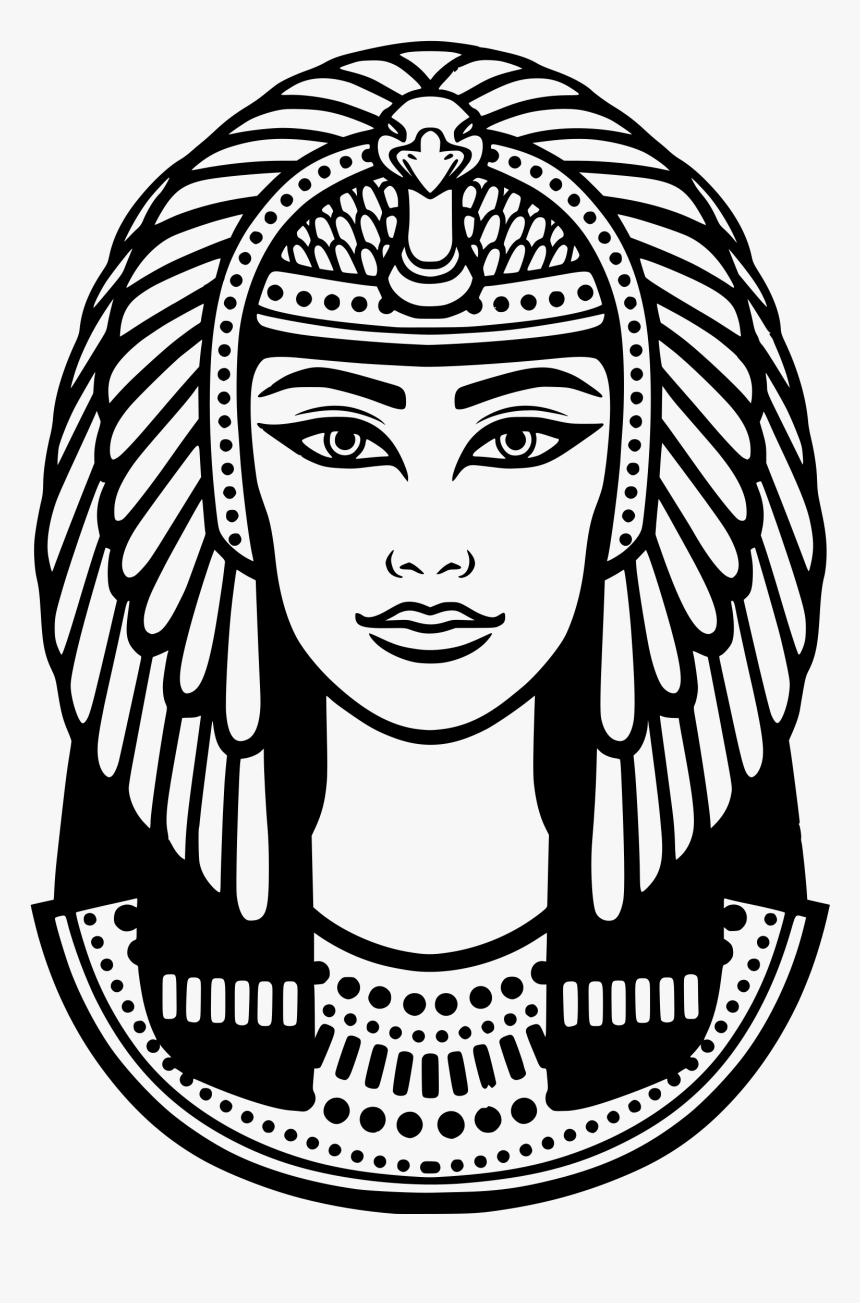 Head Of Cleopatra - Cleopatra Drawing, HD Png Download