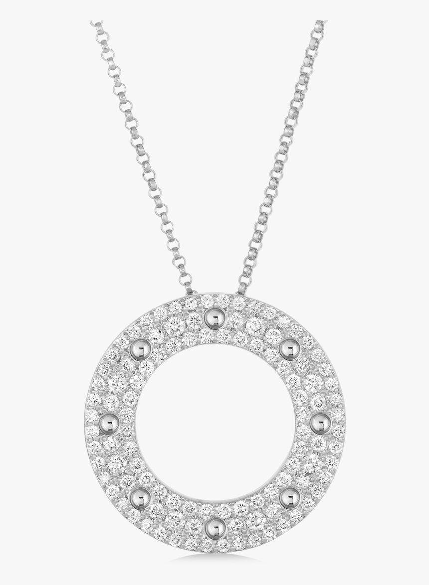 Roberto Coin Diamond Circle Pendant , Png Download - Conjunto Brinco E Colar Margarida, Transparent Png