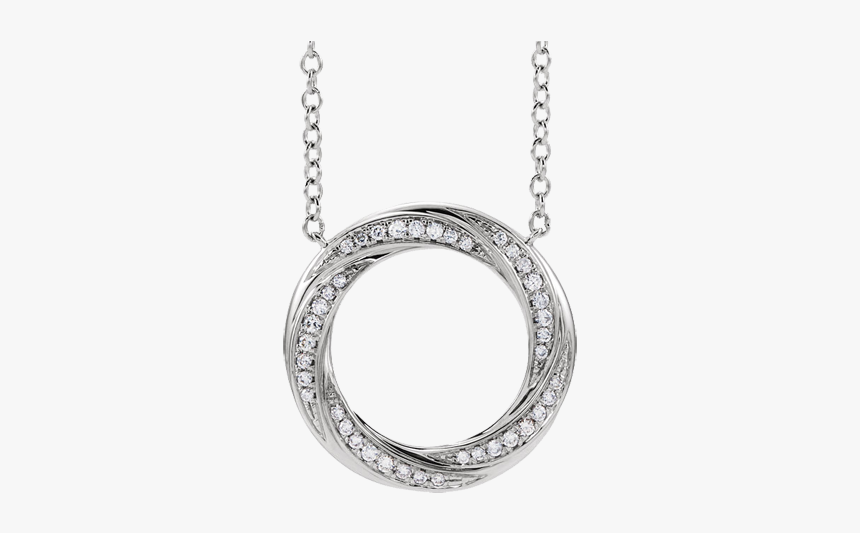 Gold & Diamond Circle Necklace - Locket, HD Png Download