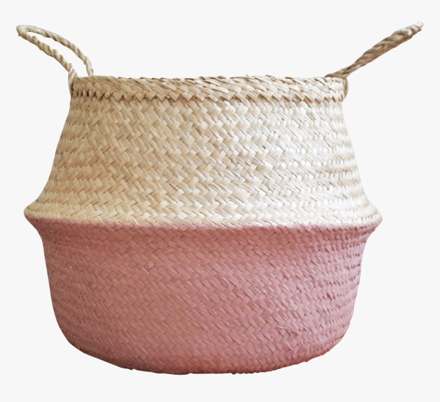 Antique Pink Basket - Storage Basket, HD Png Download
