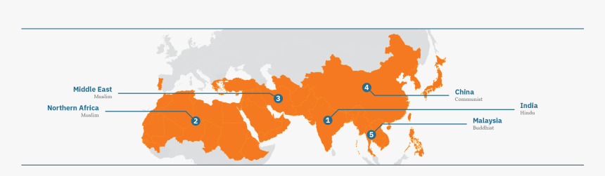 The 10/40 Window - Shipping Route From Uk To Japan, HD Png Download