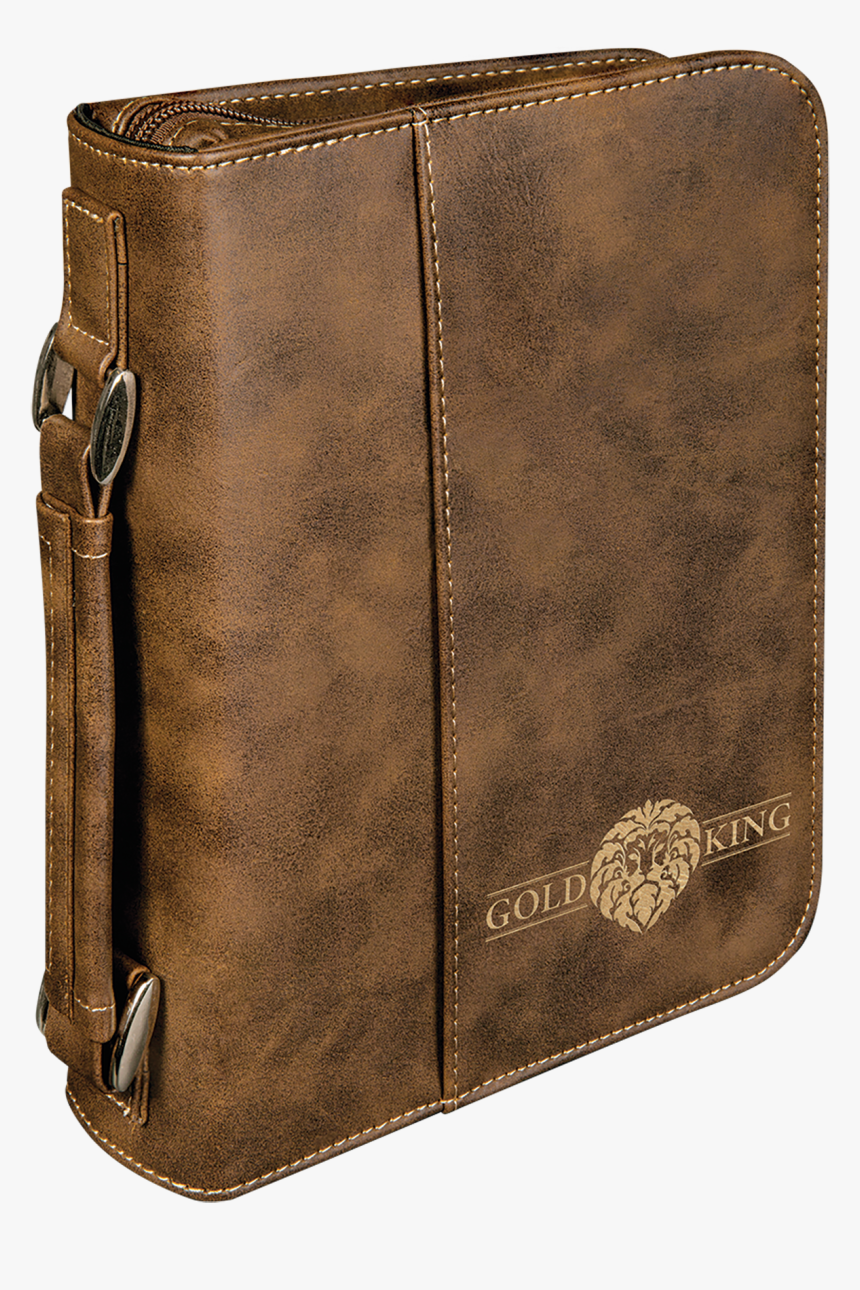 Rustic & Gold Leatherette Book/bible Cover With Handle, HD Png Download