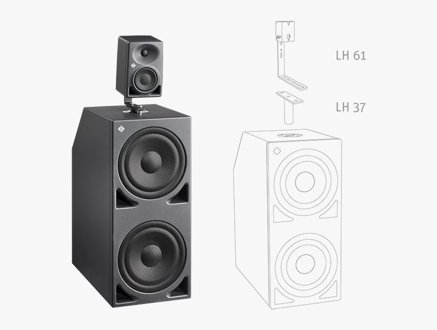 Product Detail X2 Desktop Kh 80 On A Kh 870 Subwoofer - Subwoofer, HD Png Download