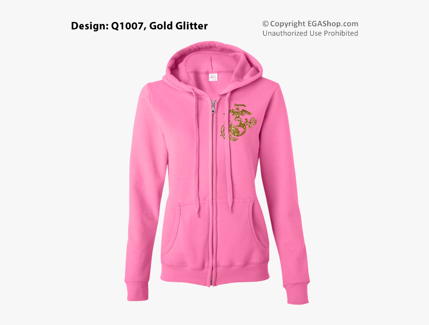 Gildan Pink Zip Up Hoodie Women, HD Png Download