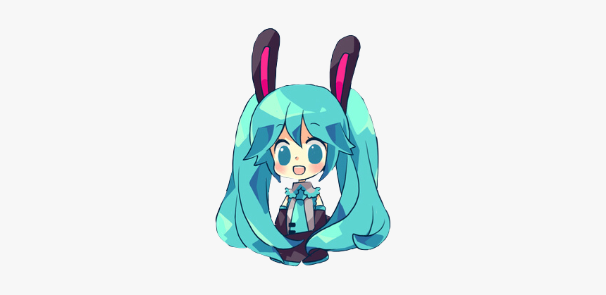 #hastunemiku #miku #bunny #chibi #vocaloid #01 #freetoedit - Vocaloid Chibi, HD Png Download