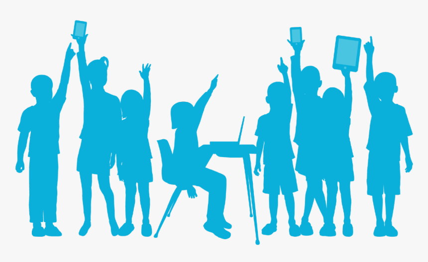 High School Student Silhouette Student Silhouettes - Silhouette Student At School, HD Png Download