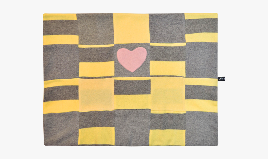 Yellow & Grey Heart Blanket - Patchwork, HD Png Download