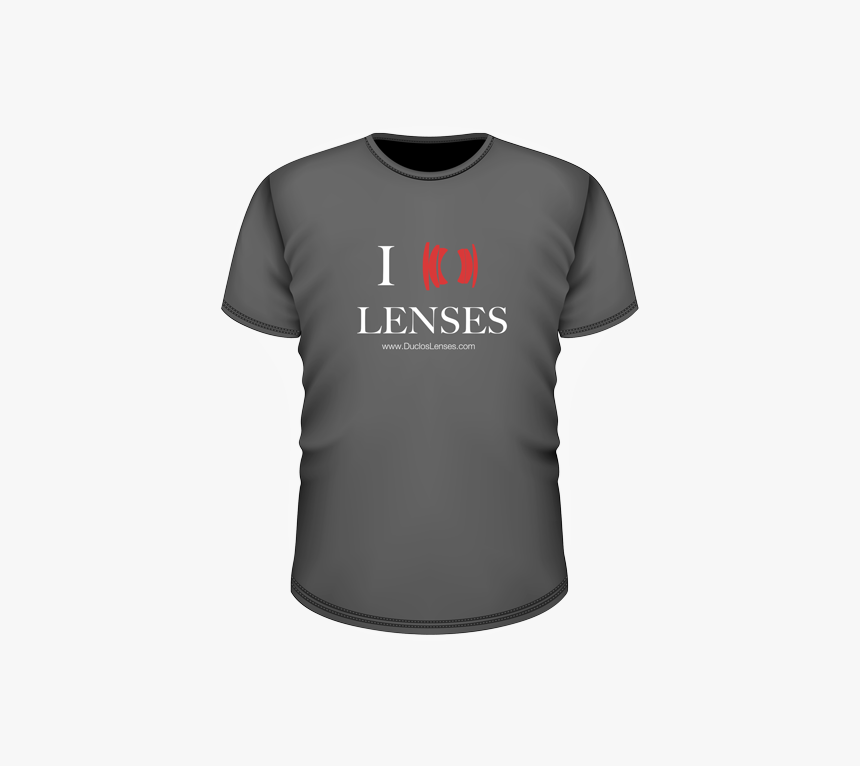 Grey I Heart Lenses - Angenieux T Shirt, HD Png Download