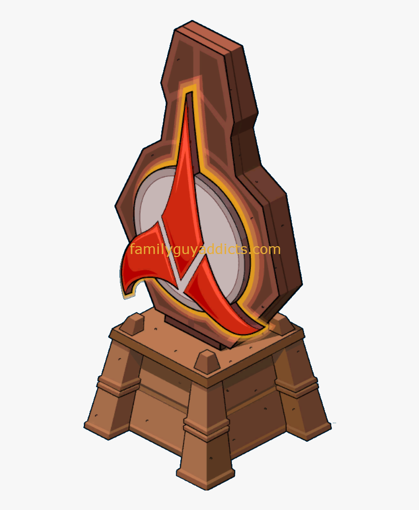 Klingon Symbol Statue - Cartoon, HD Png Download