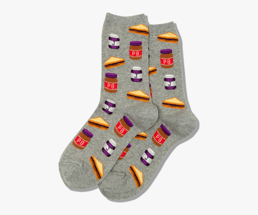 Women S Peanut Butter And Jelly Socks 
 Class Slick - Sock, HD Png Download