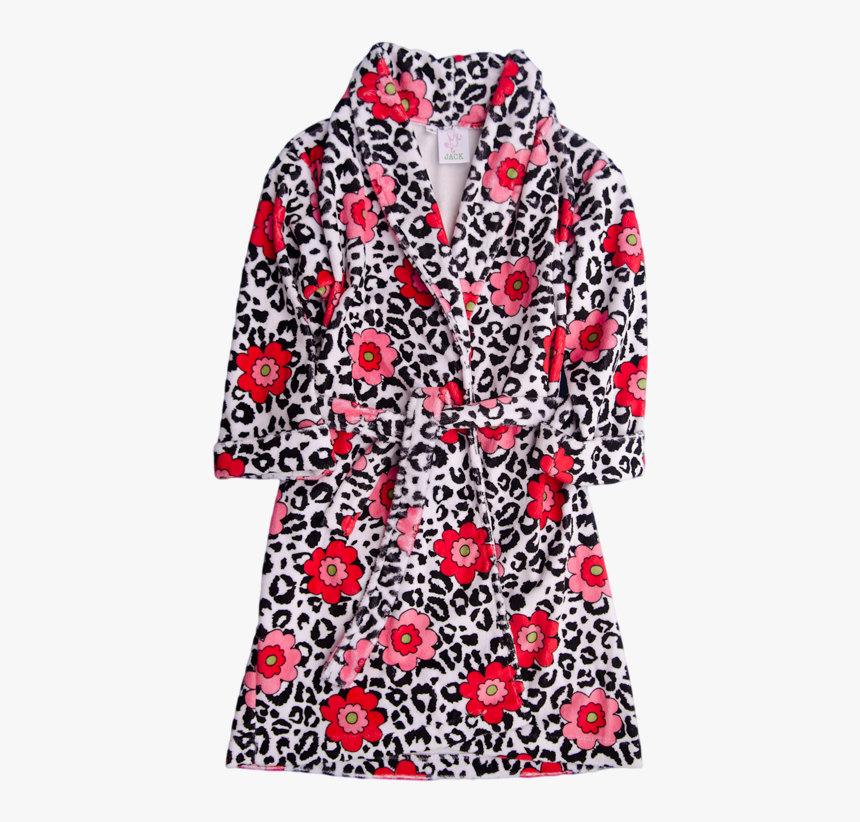 Juju & Jack Leopard Rose Robe - Floral Design, HD Png Download