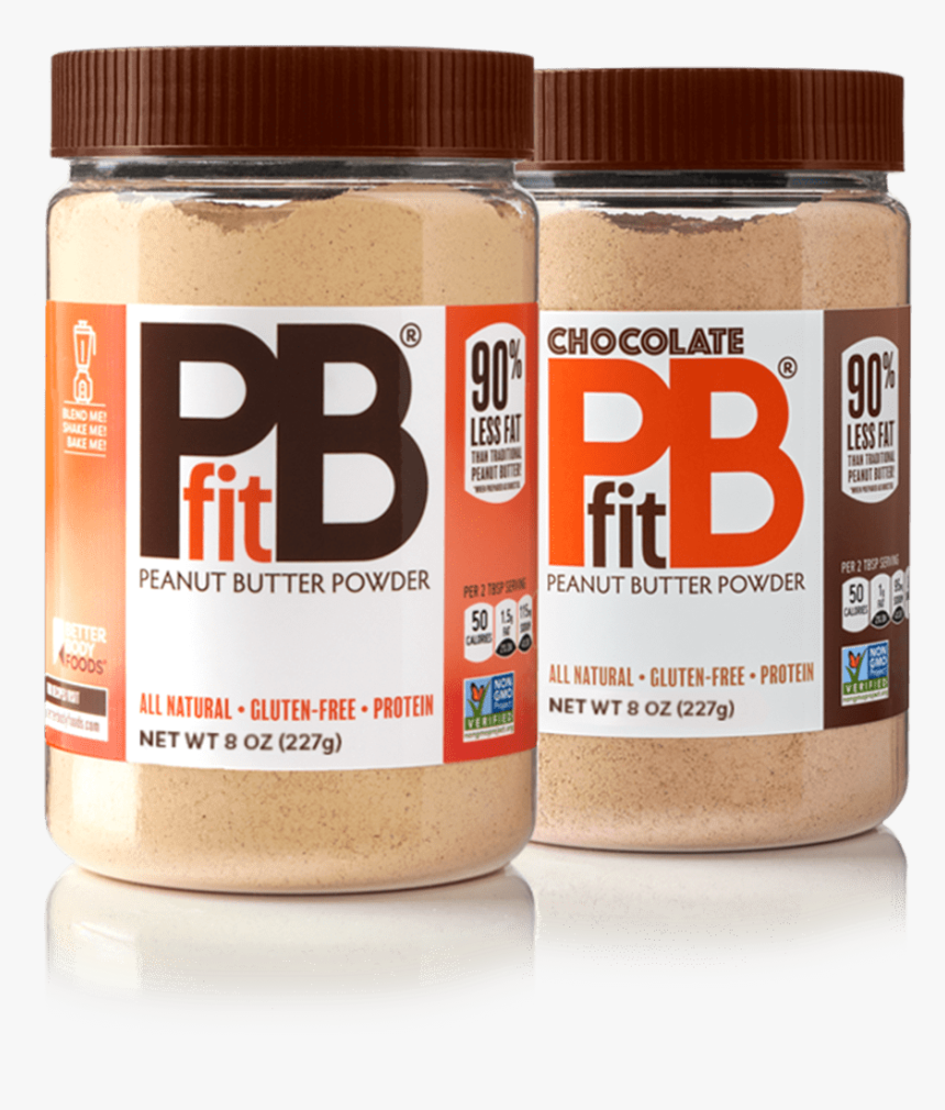 Two Containers Of Original And Chocolate Sugar-free - Pbfit Peanut Butter Powder, HD Png Download