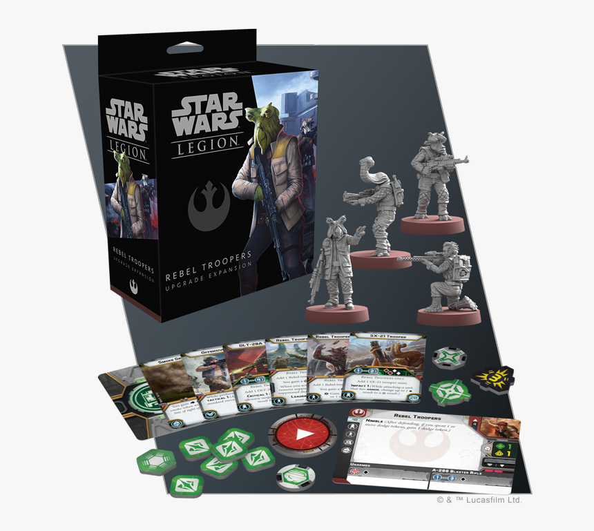 Star Wars Legion Rebel Troopers Upgrade Expansion, HD Png Download