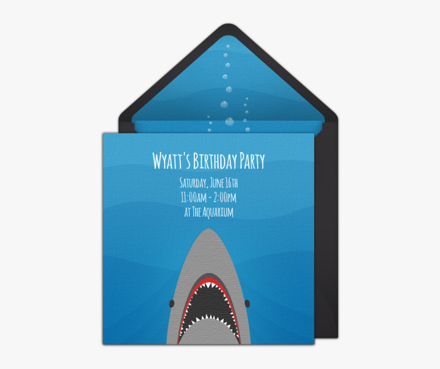 Online Shark Birthday Invitations, HD Png Download