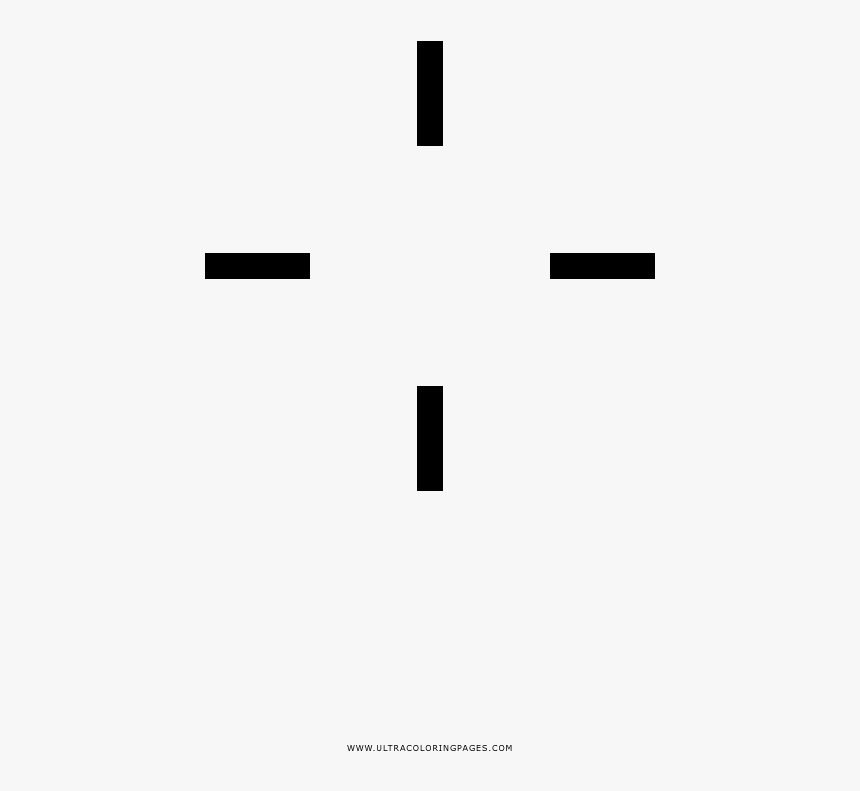 Crosshair Coloring Page - Cross, HD Png Download