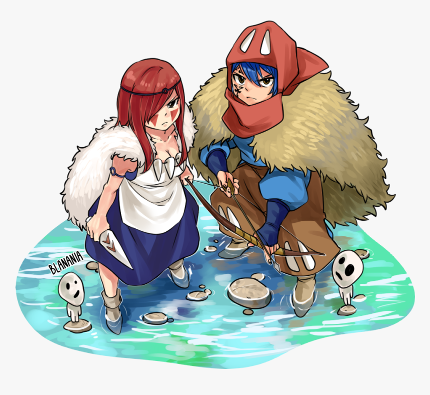 Fairy Tail, Erza, And Jellal Fernandes Image - Fairy Tail Studio Ghibli, HD Png Download