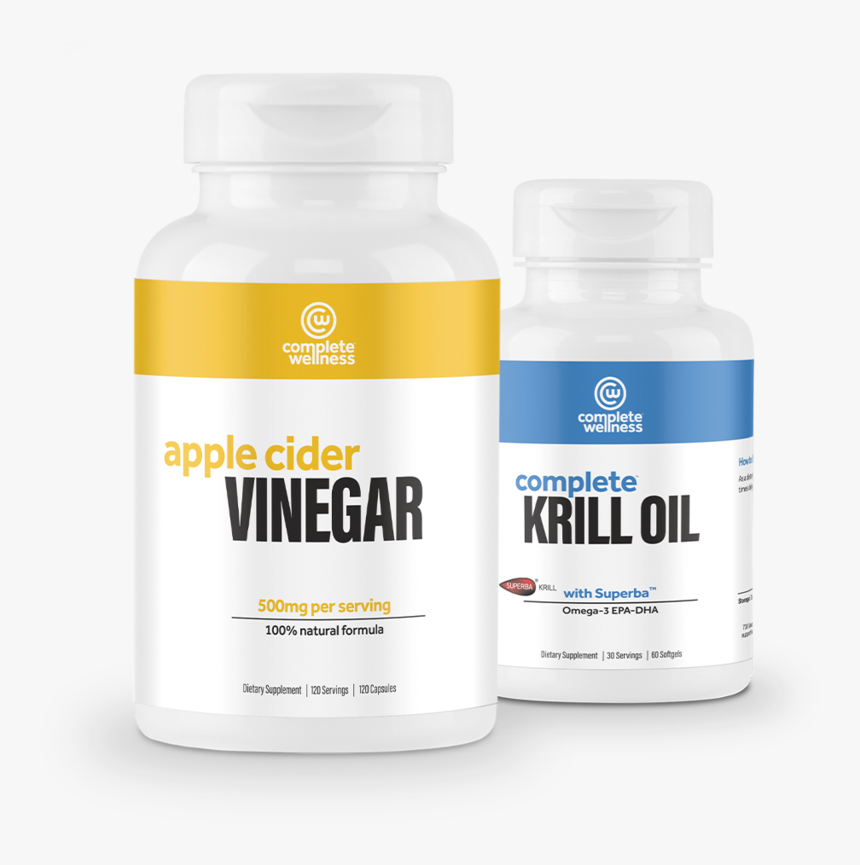 Krill Oil Acv Capsules - Bottle, HD Png Download