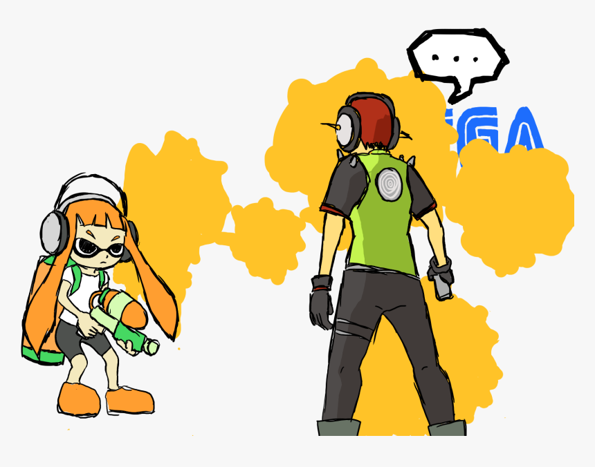 Ga Splatoon De Blob Jet Set Radio Yellow Cartoon Fictional - Jet Set Radio Fanart, HD Png Download