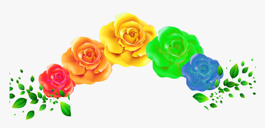Beatiful Rosecrown Lgtb🌈 Raibowcrown Picsart Stickerar - Garden Roses, HD Png Download